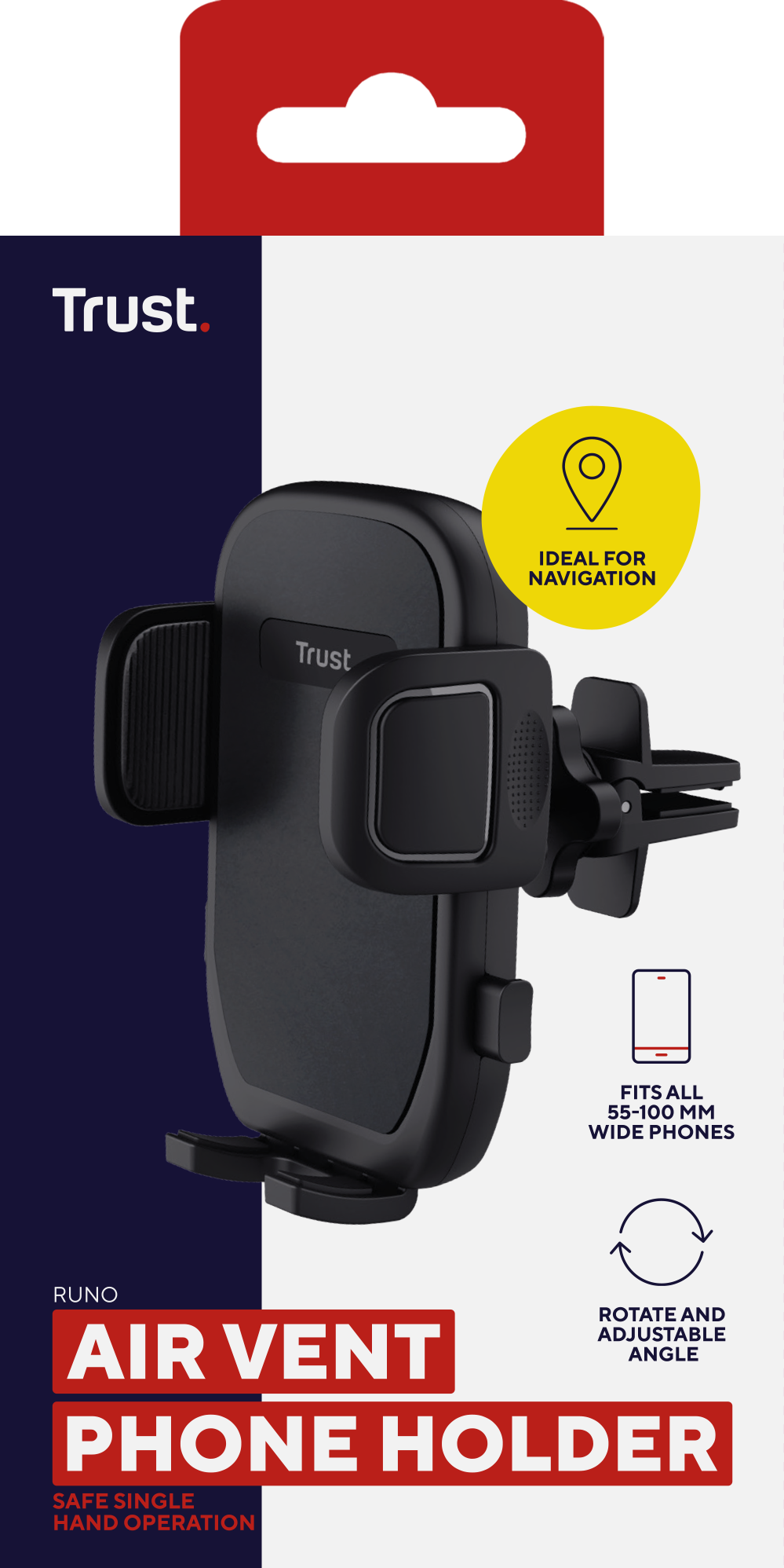 Trust Runo Kfz-Handyhalter für Lüftungsschlitze Schwarz