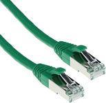 ACT Green 5 meter SFTP CAT6A patch cable snagless with RJ45 connectors. Cat6a s/ftp snagless gn 5.00m (FB6705)