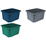 keeeper Aufbewahrungsbox "emil eco", 24 Liter, blau Farbe: eco-blue, Dreh-/Stapelbox, aus 100% - 1 Stück (1018867900000)
