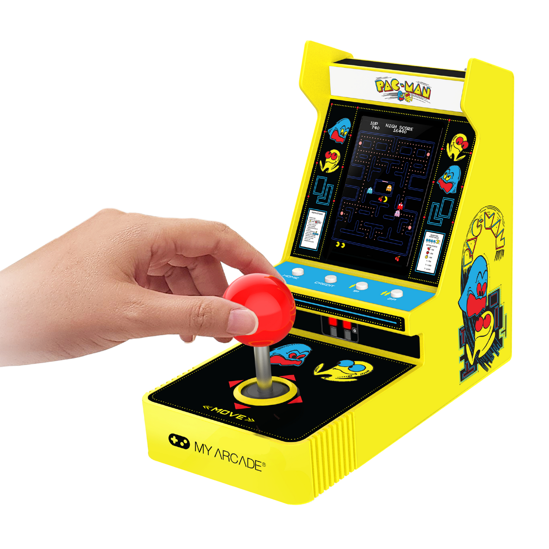 dreamGEAR My Arcade Joystick Player Pac-man DGUNL-7073 Schwarz, Gelb