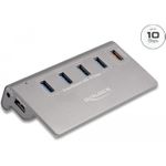 Delock Hub 10 Gbps, + 1 Fast Charging Port incl. Power Supply (64182)
