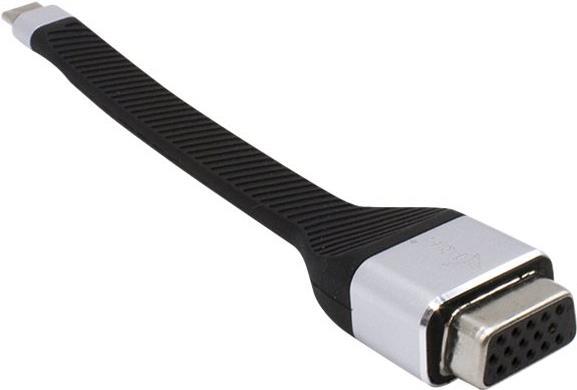 I-TEC USB C auf VGA Flat Adapter 1x VGA Full HD bis zu 1920x1080/60Hz kompatibel mit Thunderbolt 3 (C31FLATVGA60HZ)