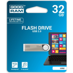 Goodram 32GB USB 2.0 32GB 2.0 USB-Anschluss Typ A Schwarz - Silber USB-Stick (UUN2-0320S0R11)