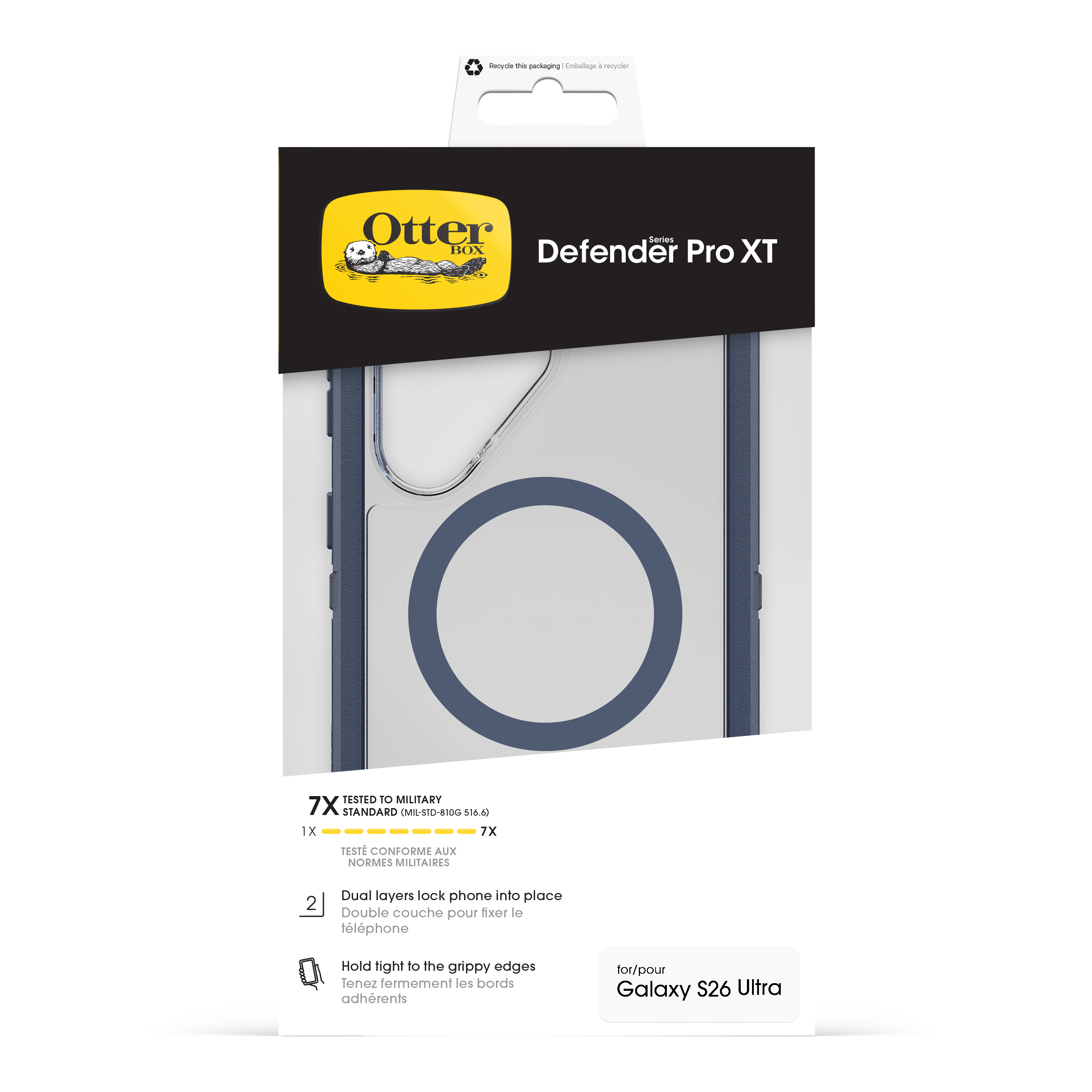 OtterBox Defender Pro XT Clear Hülle für Samsung Galaxy S26 Ultra Transparent/Blau