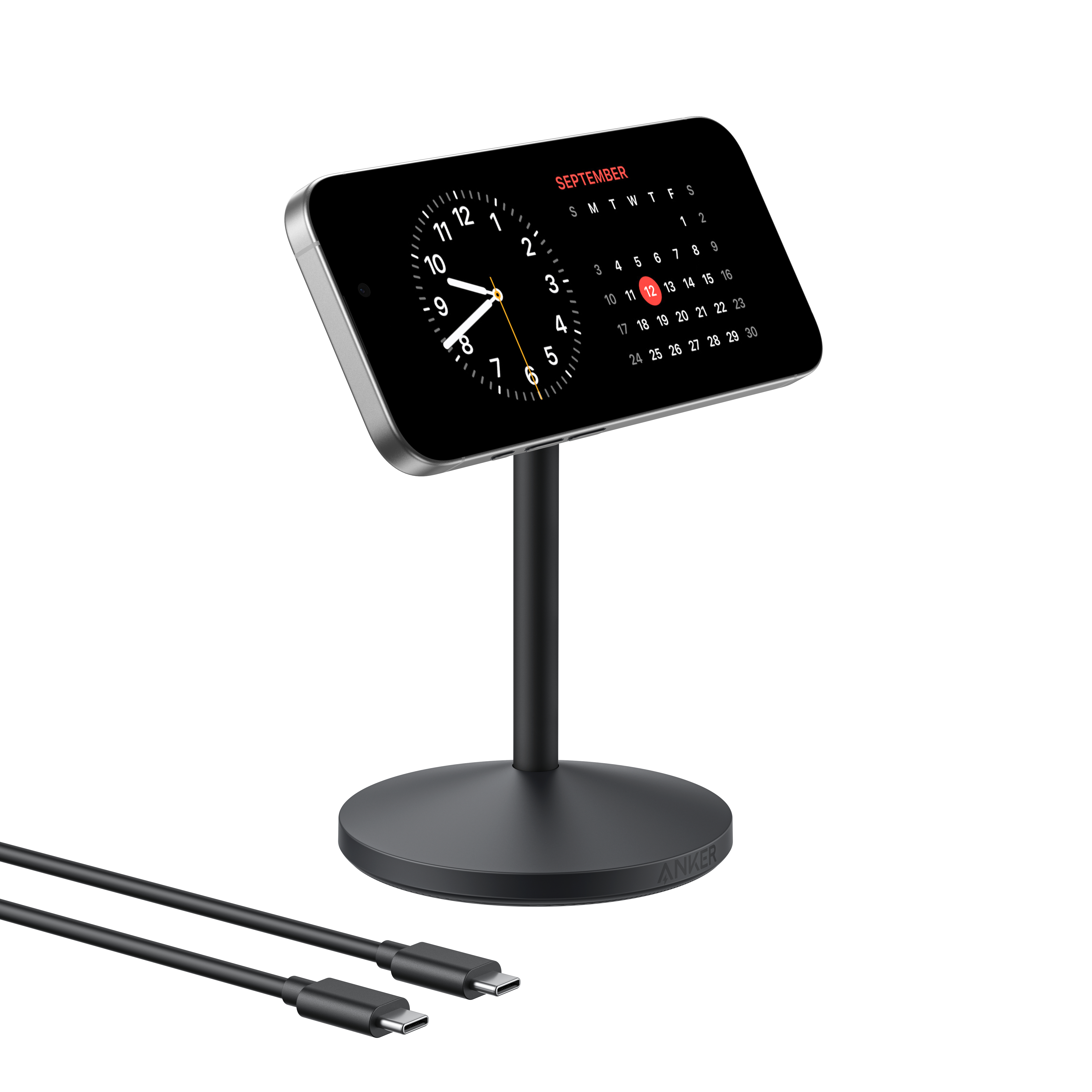 Anker MagGo Induktive Ladematte 15 W Qi2 MagSafe 360° drehbar Schwarz