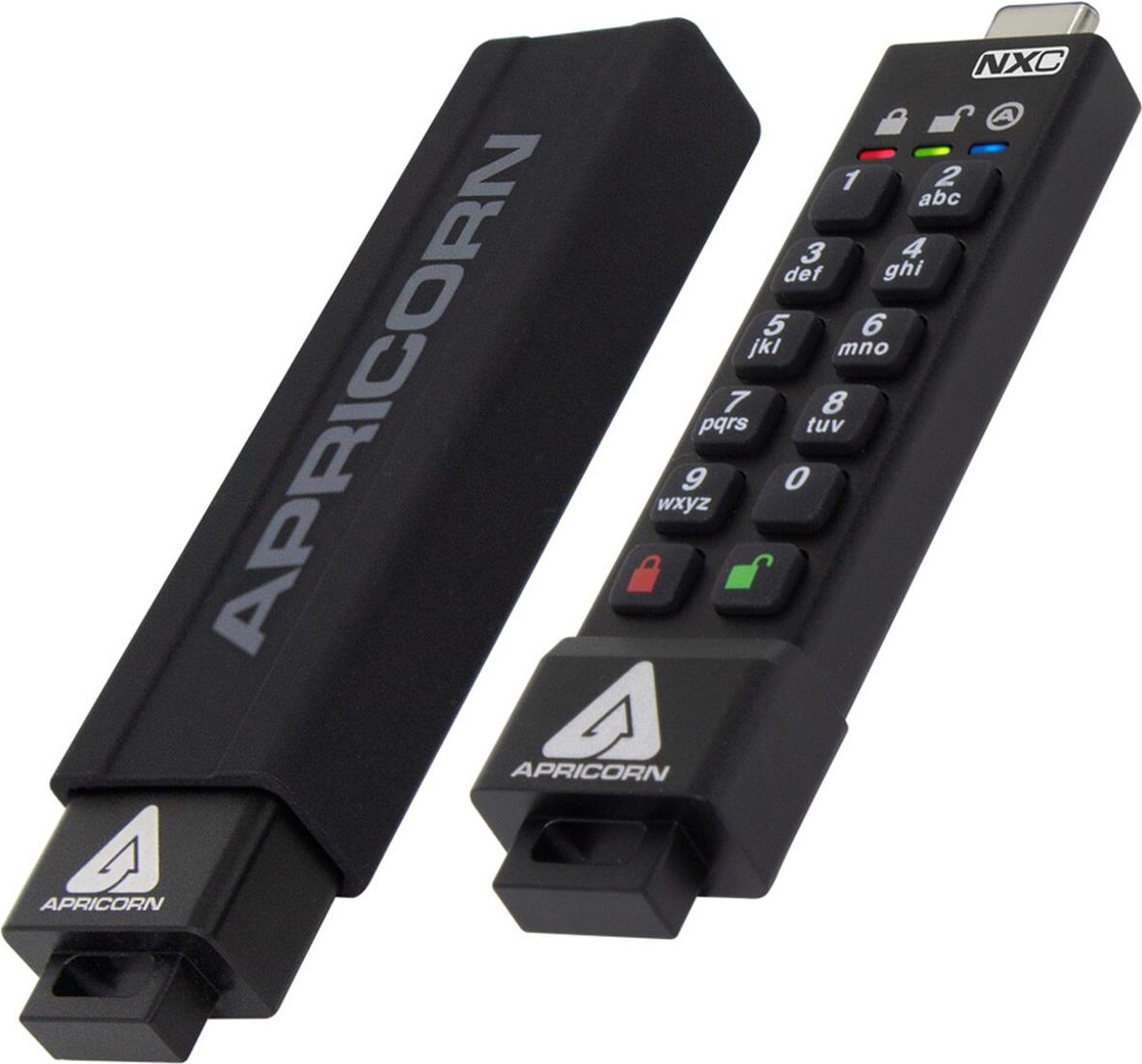 Apricorn Aegis Secure Key 3NXC 32 GB USB-Flash-Laufwerk USB-C 3.2 Gen 1 Schwarz