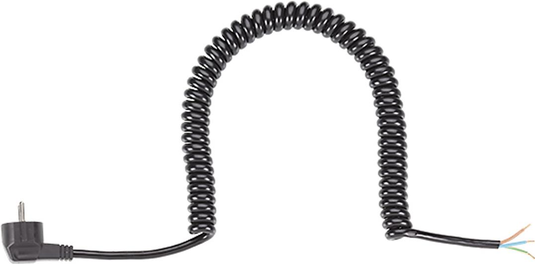 BACHMANN Wendelleitung 1-4m schwarz H05VV-F 3G1,5mm² AEH/CEE7/7 (BM0010704)