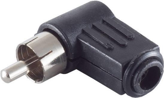 S/CONN maximum connectivity Cinchstecker, Winkel, schwarz (51410-S)