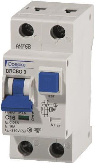 Doepke Schaltgeräte GmbH FI/LS-Kombination DRCBO 3 C16/0,3/1N-A (09932134)