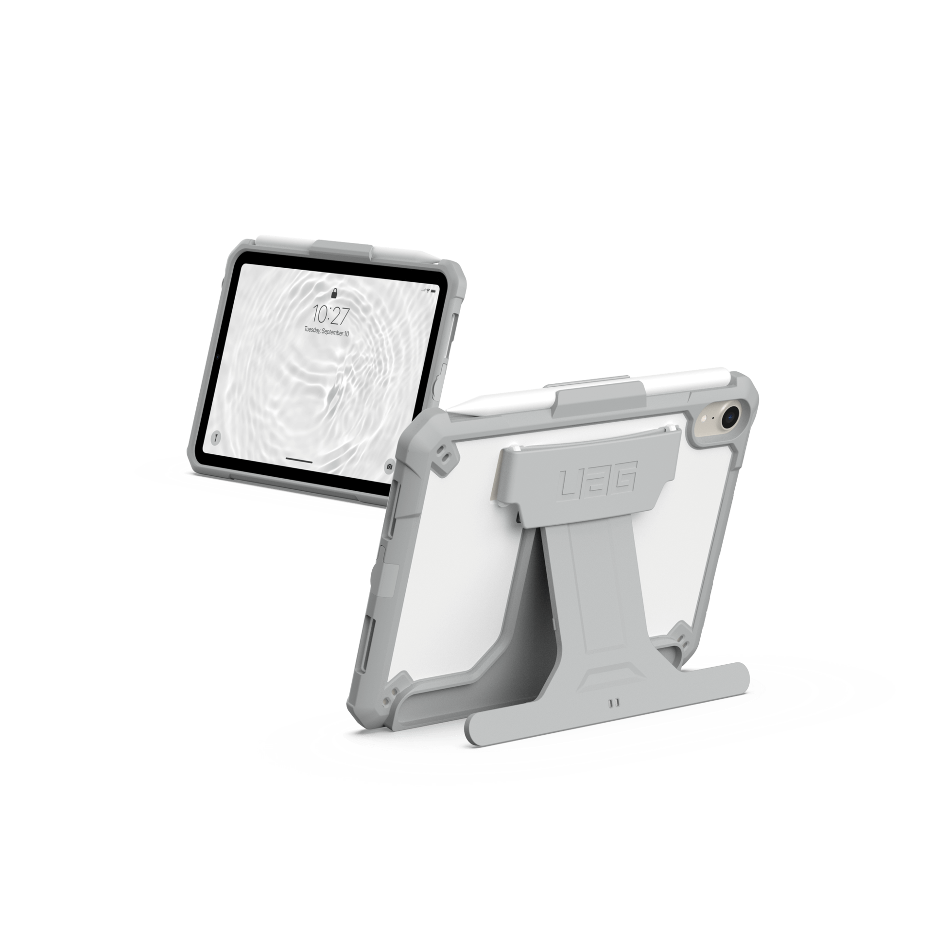 UAG Urban Armor Gear Scout Healthcare Handstrap & Kickstand Case | Apple iPad mini (2021) | bulk | grau | 124013BH4130 (124013BH4130)
