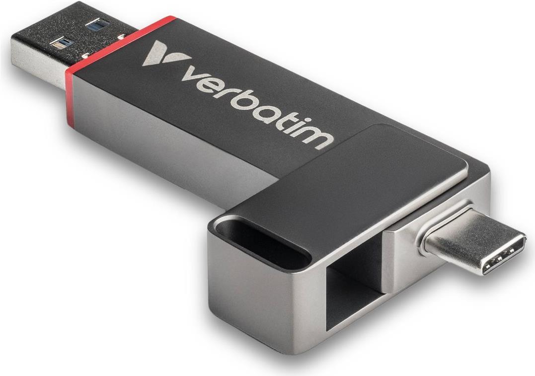 Verbatim Dual QuickStick USB-C und USB-A USB 3.2 Gen 1 128 GB metallgrau (32040)