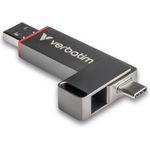 Verbatim Dual QuickStick USB-C und USB-A USB 3.2 Gen 1 128 GB metallgrau (32040)