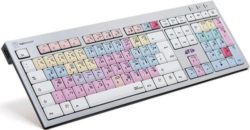 Logickeyboard Avid Pro Tools Tastatur USB QWERTZ Deutsch Schwarz - Silber (LKB-PT-AJPU-DE)
