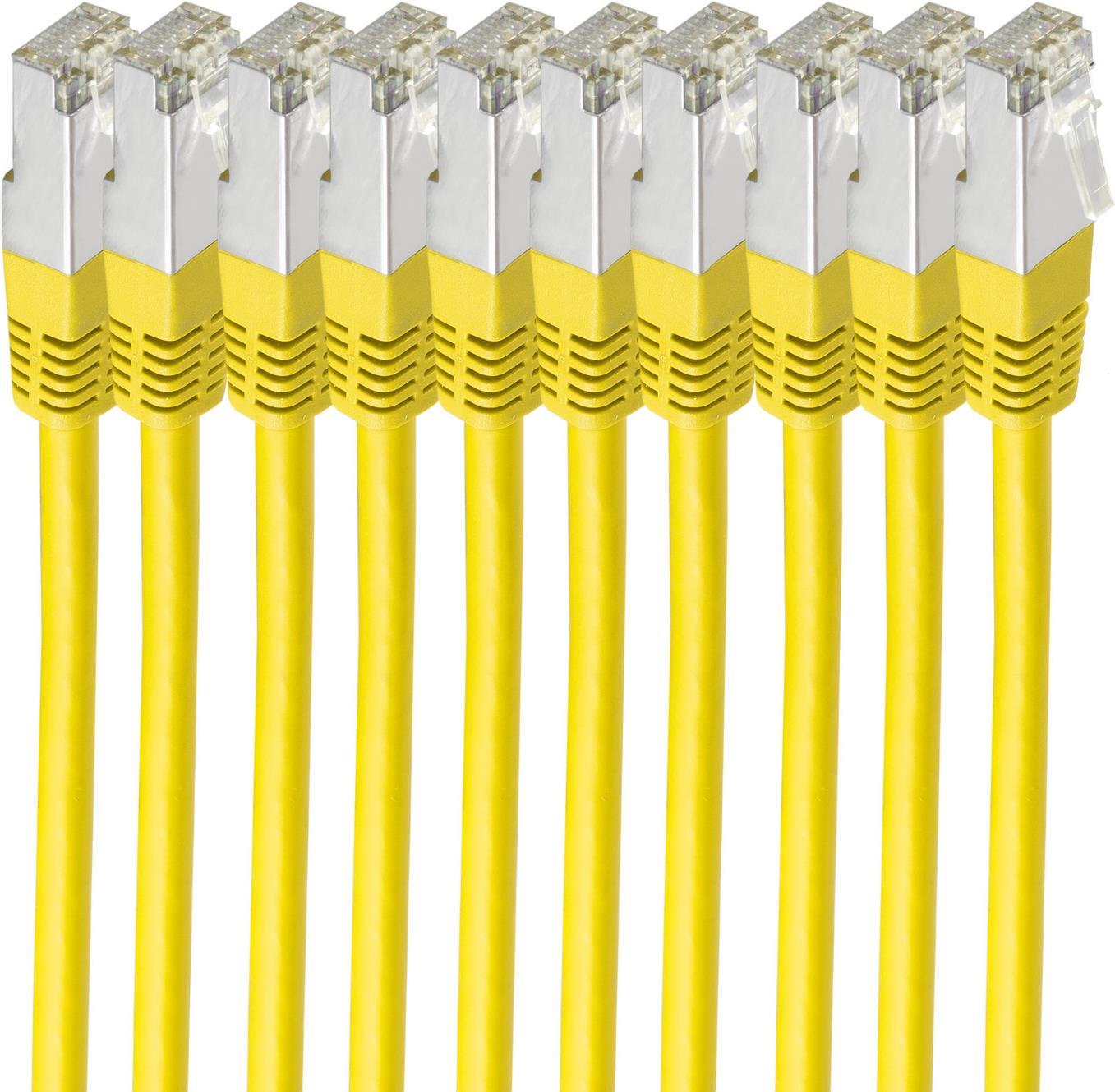 shiverpeaks BS75711-H0.5Y-SET10. Kabellänge: 0,5 m, Kabelstandard: Cat6, Kabelschirmung: S/FTP (S-STP), Anschluss 1: RJ-45, Anschluss 2: RJ-45, Steckerverbindergeschlecht: Männlich/Männlich, Beschichtung Steckerkontakte: Gold (BS75711-H0.5Y-SET10)