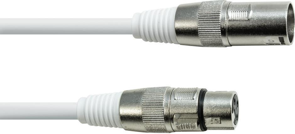 EUROLITE DMX Kabel XLR 3pol. 1m weiß – robustes Steuerkabel für Bühnenlicht