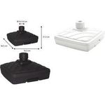 EDA Sonnenschirmständer, Kunststoff, eckig, (B)565 mm, weiß zum Befüllen mit Wasser oder Sand, UV-beständig - 1 Stück (010607 BL)