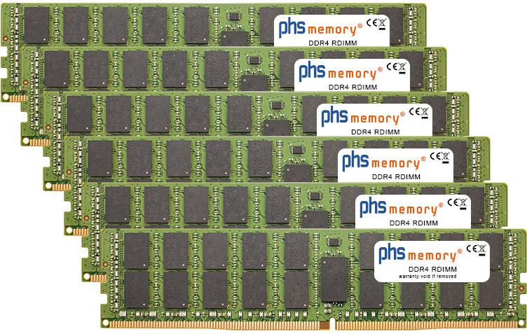 PHS-memory 384GB (6x64GB) Kit RAM Speicher kompatibel mit Apple MacPro 8-Core 3,5GHz (2019) DDR4 RDIMM 2933MHz PC4-23400R (SP468820)
