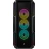 CORSAIR iCUE 5000T RGB - MDT - Erweitertes ATX - Seitenteil mit Fenster (gehärtetes Glas) - keine Spannungsversorgung (ATX) - Schwarz - USB/Audio (CC-9011230-WW)