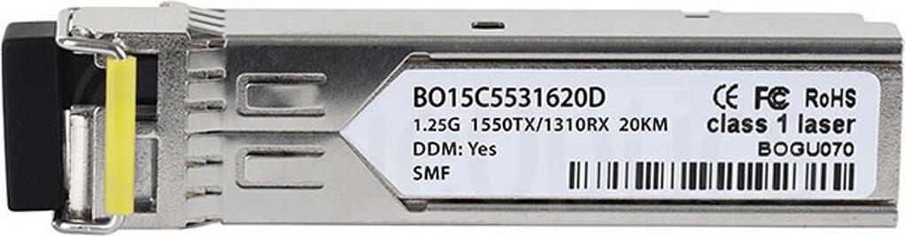 Kompatibler Moxa SFP-1G10BLC-T BlueOptics BO15C5531620D SFP Transceiver, LC-Simplex, 1000BASE-BX-D, Singlemode Fiber, TX1550nm/RX1310nm, 10KM, DDM, 0°C/+70°C (SFP-1G10BLC-T-BO)