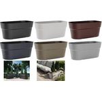 tera Pflanztrog "Sirio", Breite: 780 mm, fog grey aus recyceltem Kunststoff, für den Innen- und Außenbereich, - 1 Stück (30521078414)