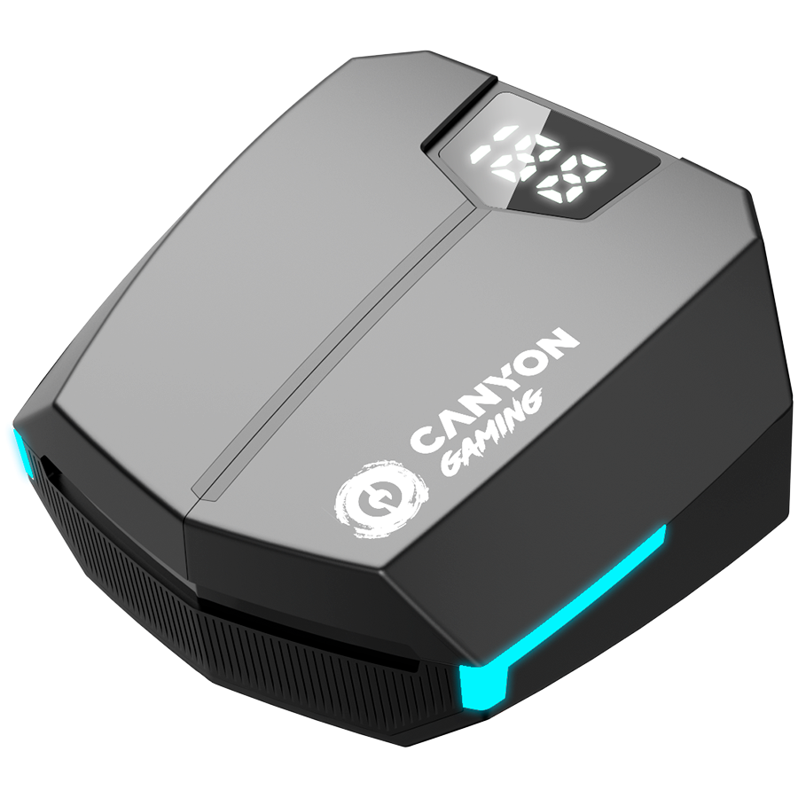 Canyon GTWS-2 Kopfhörer Kabellos Ohrbügel Gaming USB Typ-C Bluetooth Ladestation Schwarz (CND-GTWS2B)