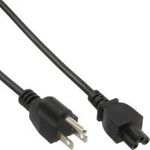 InLine Netzkabel Netzstecker USA - 3pol/Buchse 2,0 m schwarz (16656U)