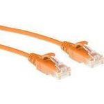 ACT Orange 1.5 meter LSZH U/UTP CAT6 datacenter slimline patch cable snagless with RJ45 connectors (DC9151)