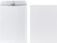 herlitz Versandtasche, DIN C4, ohne Fenster, weiß haftklebend, holzfrei, 90 g-qm, mit grauem Innendruck (734491)