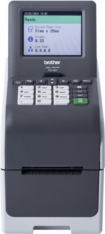 Brother TD-2320DSA203 Etikettendrucker 203 dpi Thermodirekt Schwarz, Grau