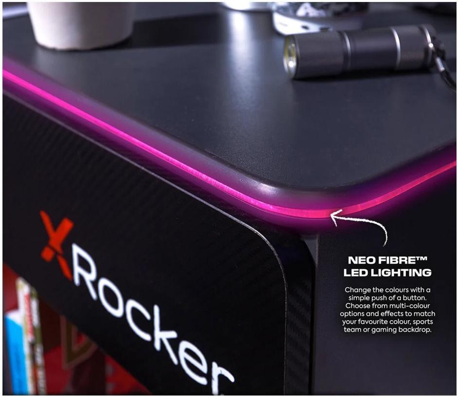 X Rocker Carbon-Tek 2022026 Nachttisch Grau, Rot