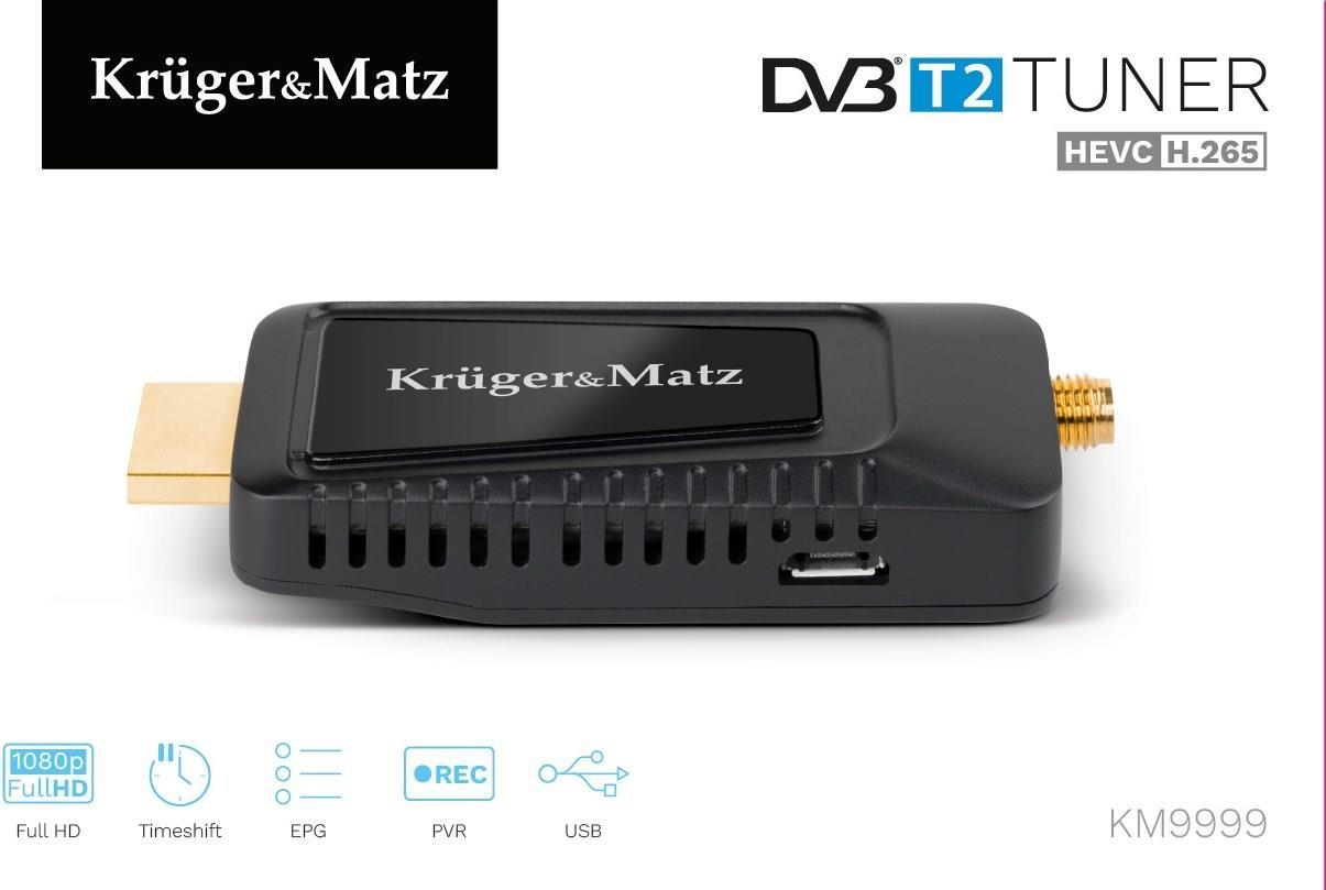 KRUGER & MATZ mini DEKODER DVB-T2 H.265 HEVC KM9999 (KM9999)