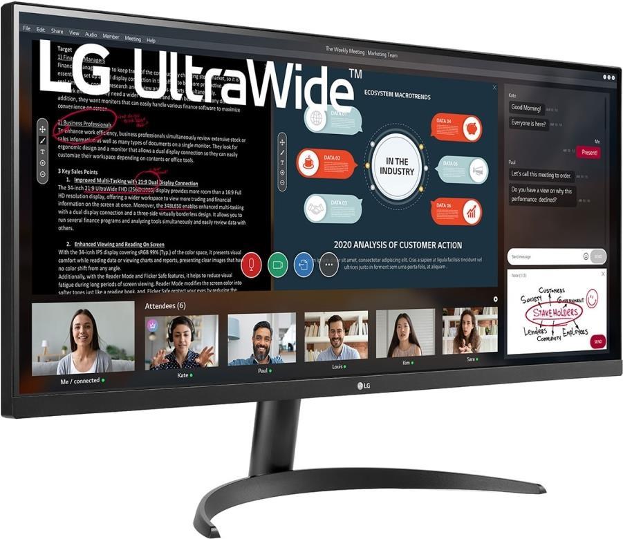 LG 34WP500-B Computerbildschirm 86,4 cm (34" ) 2560 x 1080 Pixel UltraWide Full HD LED Schwarz [Energieklasse F] (34WP500-B)