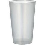 PAPSTAR Mehrweg-Trinkbecher PP, 0,5 l, transluzent, 30er aus Polypropylen, Durchmesser: 91 mm, Höhe: 140 mm, - 1 Stück (89824)