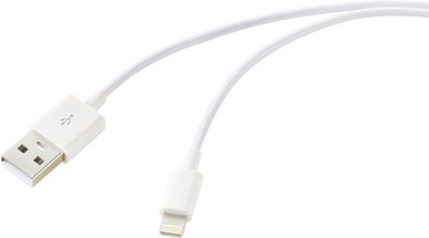 Renkforce USB-Kabel USB 2.0 USB-A Stecker, Apple Lightning Stecker 3.00 m Weiß (frosted) RF-5724088 (RF-5724088)