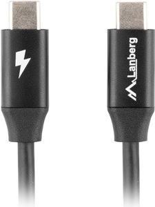 Lanberg CA-CMCM-40CU-0010-BK USB Kabel 1 m USB 2.0 USB C Schwarz (CA-CMCM-40CU-0010-BK)