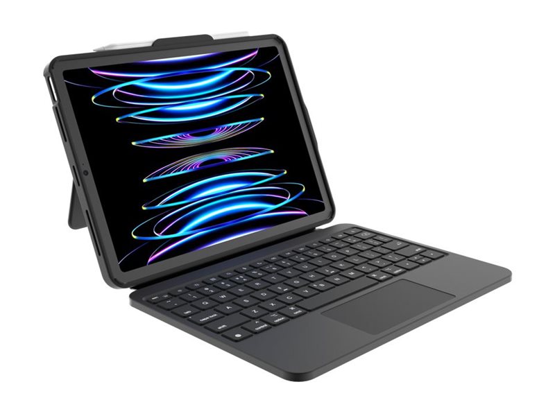 DEQSTER Prime Tastatur mit Foliohülle für iPad 10. Generation + A16 QWERTZ Schwarz