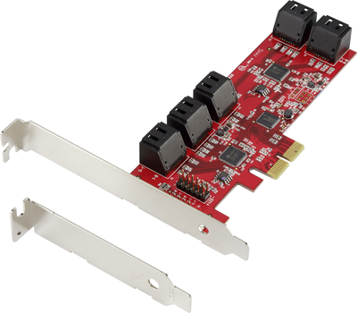 0+10 Port SATA III-Controllerkarte PCIe