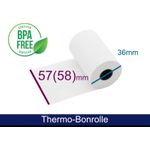 ARTDEV Thermorolle - 57(58) 36 12 (B/D(max.)/K) weiss, 15m, 55g (ADT573612)