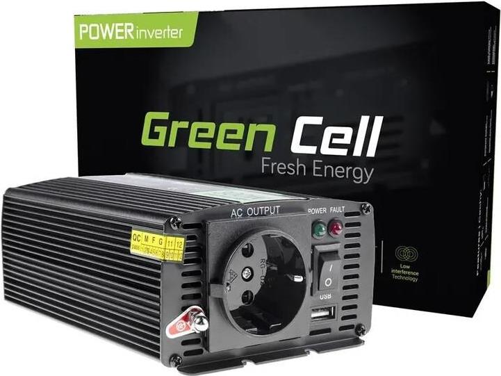 Green Cell INV03DE Wechselrichter 500 W Schwarz
