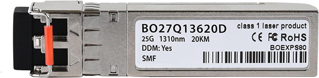 Kompatibler NetApp SFP28-25G-ERL BlueOptics© SFP28 Transceiver, LC-Duplex, 25GBASE-ERL, Singlemode Fiber, 1310nm, 20KM, DDM, 0°C/+70°C (SFP28-25G-ERL-NA-BO)
