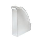 LEITZ Stehsammler Plus, DIN A4, Polystyrol, frost Fassungsvermögen: 70 mm, mit Griffmulde, hohe Vorderseite (2476-00-03)