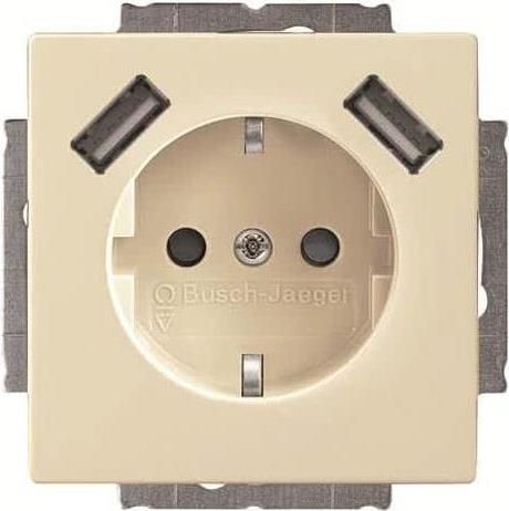 Busch-Jaeger SCHUKO-2x USB Steckdose 20 EUCB2USB-82 (2CKA002011A6269)