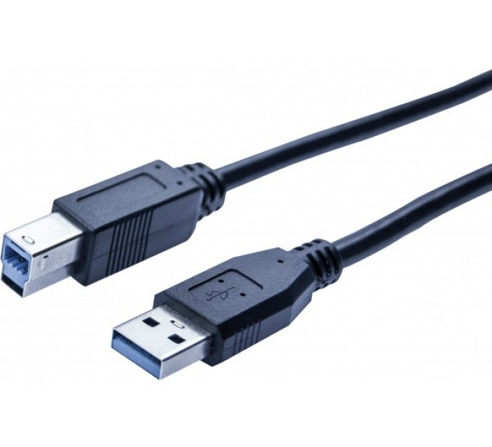 exertis Connect USB-Kabel USB A auf USB B USB 3.1 Gen1 5 m Schwarz