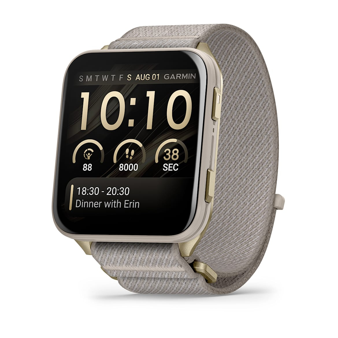 Garmin Venu X1 Smartwatch 2" AMOLED Titan Softgold/Grau
