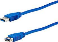 e+p CC 318. Kabellänge: 3 m, Anschluss 1: USB A, Anschluss 2: USB A, USB-Version: 3.0 (3.1 Gen 1), Steckerverbindergeschlecht: Männlich/Weiblich, Produktfarbe: Blau (CC318)