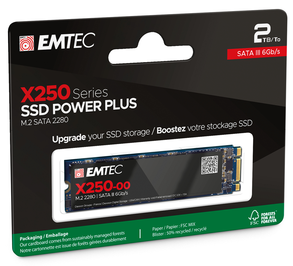 Emtec X250 SSD 2 TB M.2 SATA III 3D NAND