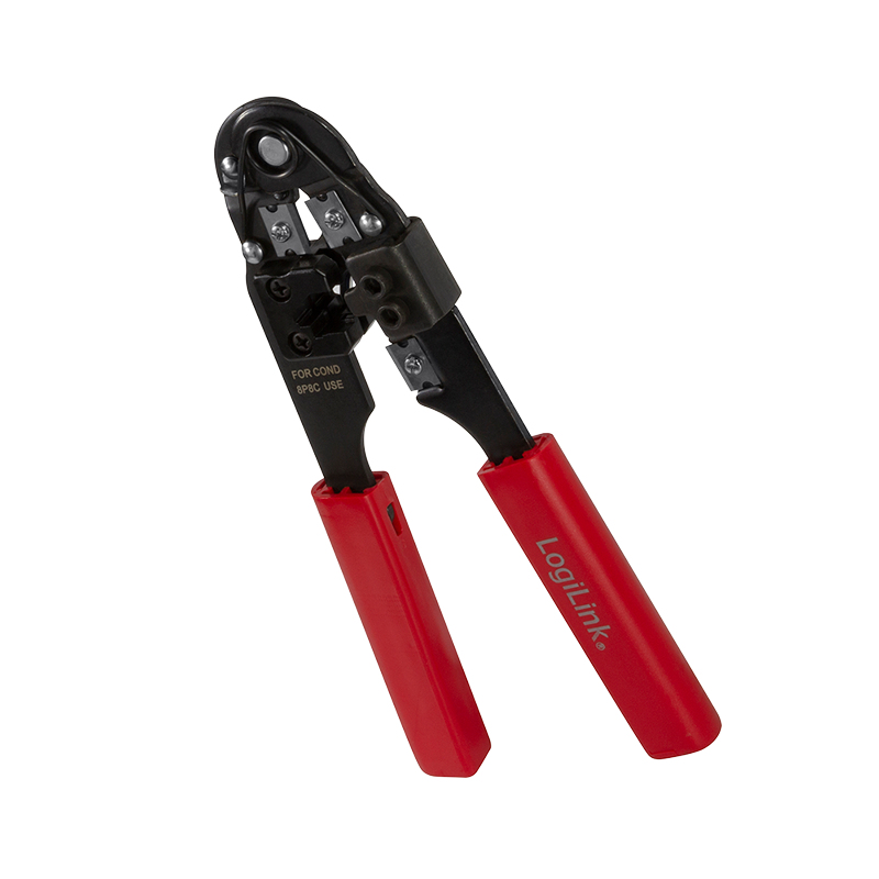 LogiLink Universal 8P8C Crimpzange WZ0004 Schwarz, Rot