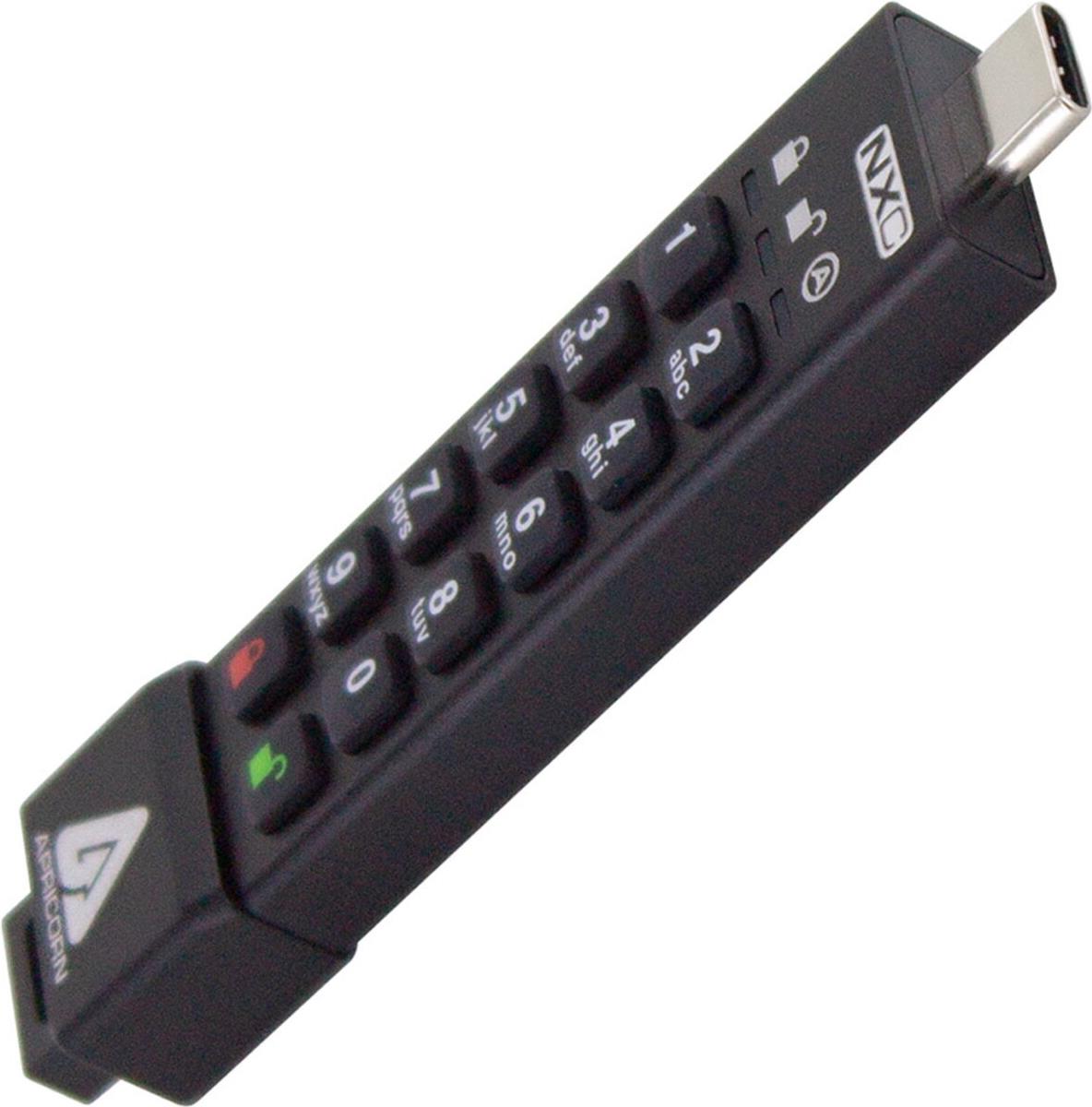 Apricorn Aegis Secure Key 3NXC 32 GB USB-Flash-Laufwerk USB-C 3.2 Gen 1 Schwarz