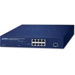 Planet MGS Rackmount 2.5G Switch, 8x RJ-45, 1x SFP+, 120W PoE+ (MGS-910X)