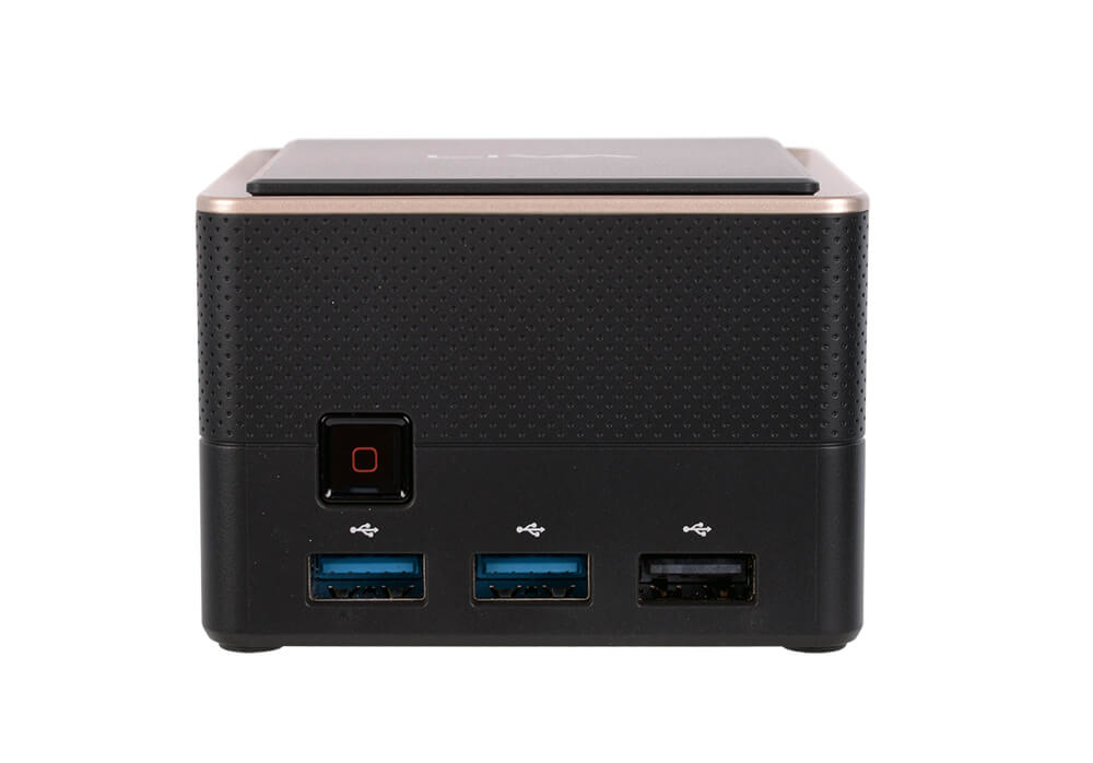ECS LIVA Q3 Plus Mini PC AMD Ryzen R1505G 4 GB RAM 64 GB eMMC Schwarz